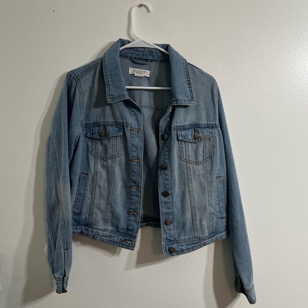 Light blue denim jean jacket